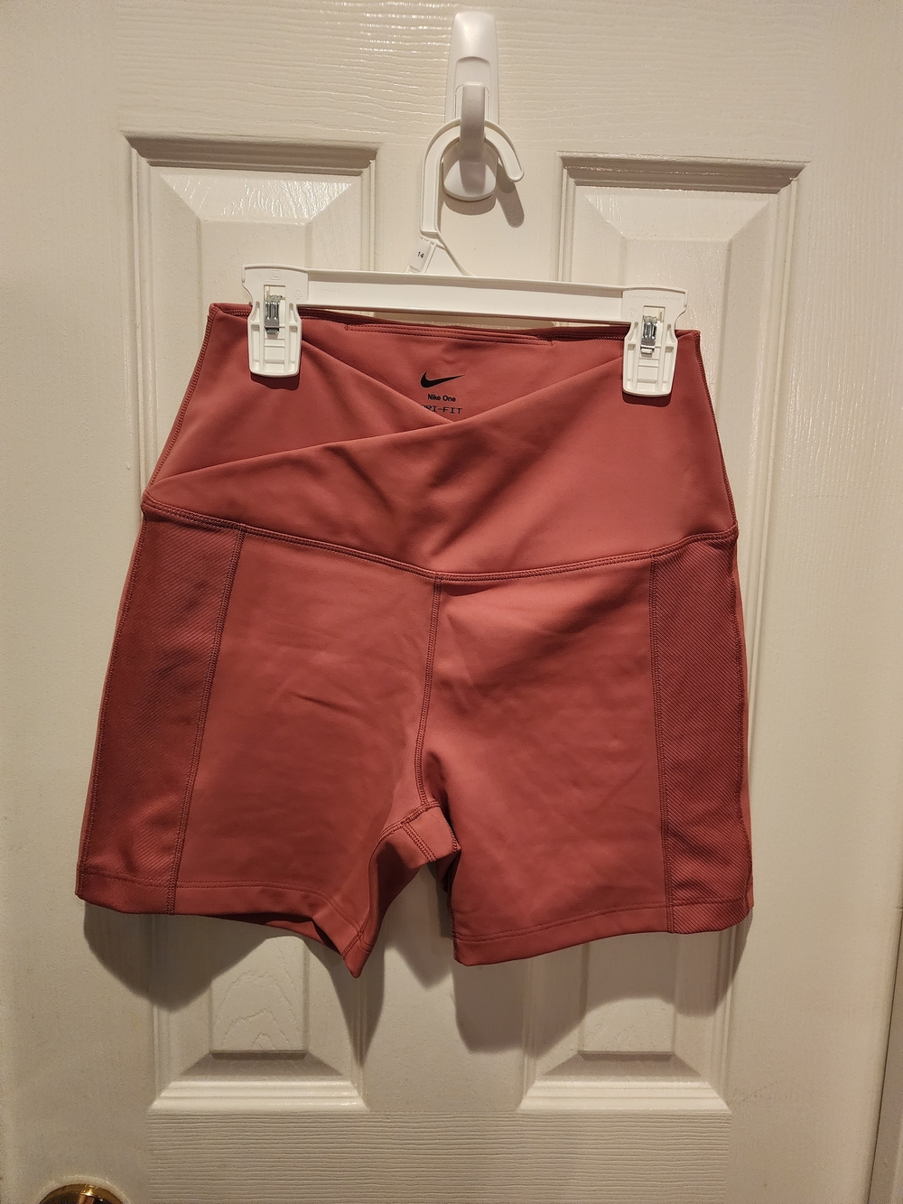 Nike Women’s High-Rise Rust Pink Training Bike Shorts